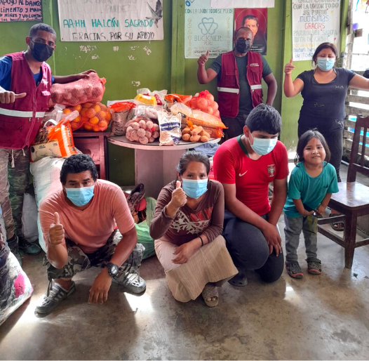 Entrega de viveres y alimentos